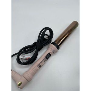 L’ange HT015B Pink 1.25 Inch Corded Professional Hair Curling Wand Iron